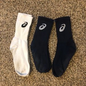 ASICS socks bundle! 1 white, 2 navy.